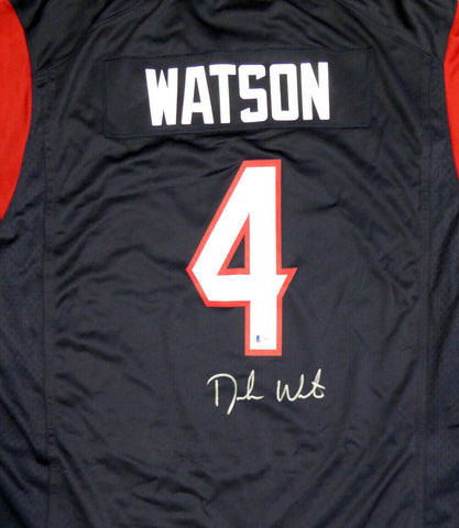 TEXANS DESHAUN WATSON AUTOGRAPHED BLUE NIKE JERSEY SIZE XXL BECKETT 121899