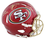 49ers Patrick Willis "3x Insc" Signed Flash F/S Speed Proline Helmet BAS Witness