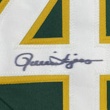 Framed Autographed/Signed Rollie Fingers 33x42 Oakland Green Jersey JSA COA