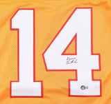 Vinny Testaverde Signed Tampa Bay Buccaneers Jersey (Beckett) #1 Draft Pck 1987