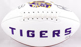 Justin Jefferson Odell Beckham Autographed LSU Logo Football-Beckett W Hologram