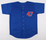 Miguel Montero Signed Chicago Cubs Career Highlight Stat Jersey (JSA COA)