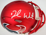 DESHAUN WATSON AUTOGRAPHED HOUSTON TEXANS BLAZE MINI HELMET BECKETT BAS 125279