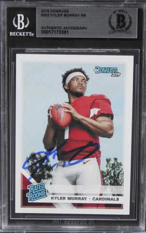 Cardinals Kyler Murray Authentic Signed 2019 Donruss #302 Card BAS Slabbed