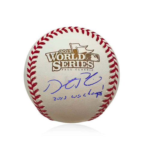 Dustin Pedroia Red Sox Autographed 2013 World Series Baseball WS Champs JSA PSA