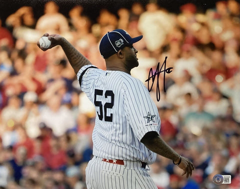 CC Sabathia Signed 11x14 New York Yankees First Pitch Photo BAS