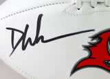 Devin White Autographed Tampa Bay Bucs Logo Football W/ Insc- Beckett W *Black