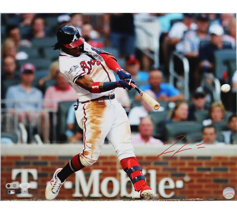 Ronald Acuna Jr Signed Atlanta Braves Unframed 16x20 MLB Photo - Dirty Pants