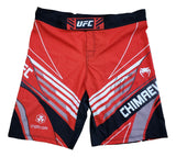 Khamzat Chimaev Signed Red UFC Fight Trunks PSA ITP