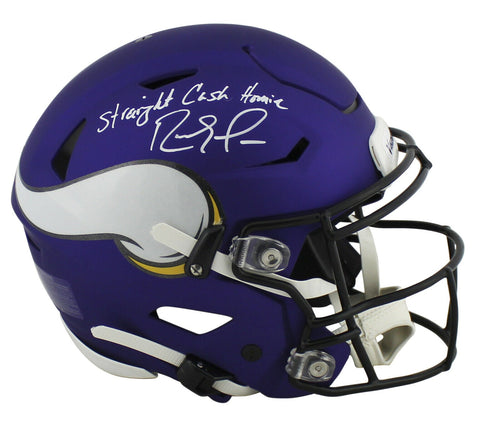 Vikings Randy Moss "SCH" Signed Speed Flex Full Size Helmet BAS Witnessed