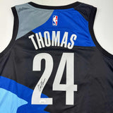 Autographed/Signed Cam Thomas Brooklyn City Black Basketball Jersey BAS COA