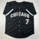 Autographed/Signed Tim Anderson Chicago Black Baseball Jersey Beckett BAS COA