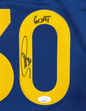 Stephen Curry GS Warriors Signed GOAT Insc 75th Authentic Icon Nike Jersey JSA