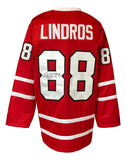 Eric Lindros Canada Signed Red Hockey Jersey HOF 16 Inscribed JSA ITP