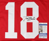 Tate Martell Signed Ohio State Buckeyes Red Jersey (JSA COA) OSU QB (2017-2018)