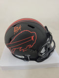 KEON COLEMAN SIGNED BUFFALO BILLS ECLIPSE SPEED MINI HELMET BECKETT QR