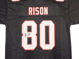 ATLANTA FALCONS ANDRE RISON AUTOGRAPHED SIGNED BLACK JERSEY JSA STOCK #234527