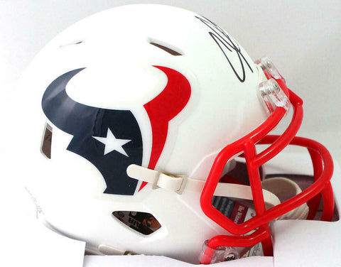 Andre Johnson Signed Houston Texans Flat White Speed Mini Helmet - JSA W Auth