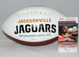 FRED TAYLOR AUTOGRAPHED SIGNED JACKSONVILLE JAGUARS WHITE LOGO FOOTBALL JSA