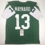 Autographed/Signed Don Maynard HOF 87 New York Green Football Jersey JSA COA