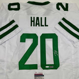 Autographed/Signed Breece Hall New York White Football Jersey JSA COA