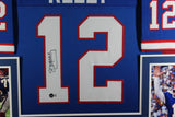 JIM KELLY (Bills blue SKYLINE) Signed Autographed Framed Jersey Beckett