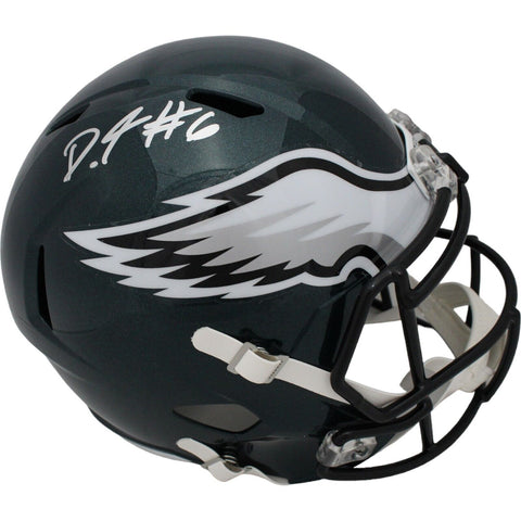 Devonta Smith Autographed/Signed Philadelphia Eagles F/S Helmet FAN 45780