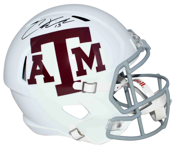 CHRISTIAN KIRK AUTOGRAPHED TEXAS A&M AGGIES WHITE FULL SIZE SPEED HELMET BECKETT