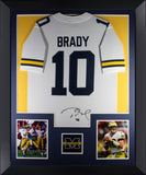 Tom Brady Autographed Michigan Wolverines Jordan Brand Framed Jersey Fanatics