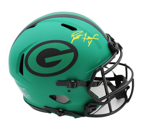 Brett Favre Signed Green Bay Packers Speed Authentic Rave Helmet