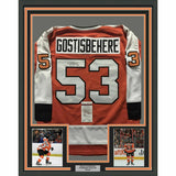 FRAMED Autographed/Signed SHAYNE GOSTISBEHERE 33x42 Philly Orange Jersey JSA COA