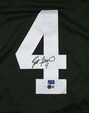 Brett Favre Autographed Green Pro Style Jersey - Beckett W Hologram *Black