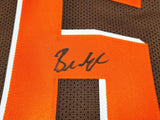 CLEVELAND BROWNS BAKER MAYFIELD AUTOGRAPHED BROWN JERSEY BECKETT BAS QR 201667