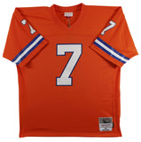 Broncos John Elway "HOF 04" Signed Orange Throwback M&N Jersey BAS Witnessed