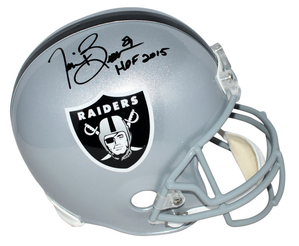 TIM BROWN AUTOGRAPHED OAKLAND RAIDERS FULL SIZE HELMET JSA W/ HOF 2015