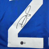 Autographed/Signed Devon Witherspoon Seattle Blue Retro Football Jersey BAS COA