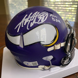Adrian Peterson Autographed Signed Vikings Mini Helmet w/ "ALL DAY" Beckett