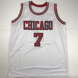 Autographed/Signed Toni Kukoc Chicago White Basketball Jersey Beckett BAS COA