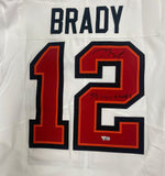 TOM BRADY Autographed "SB LV Champs" White Buccaneers Nike Elite Jersey FANATICS