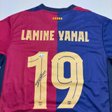 Autographed/Signed Lamine Yamal FC Barcelona Blue Soccer Jersey Beckett BAS COA