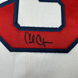 Autographed/Signed Carl Crawford Boston White Baseball Jersey JSA COA