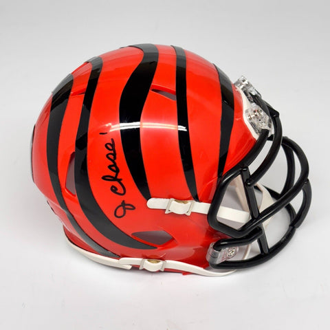 JA'MARR CHASE AUTOGRAPHED SIGNED CINCINNATI BENGALS MINI HELMET BECKETT