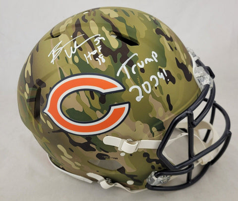 BRIAN URLACHER SIGNED BEARS FS CAMO SPEED AUTHENTIC HELMET "TRUMP 2024" BAS