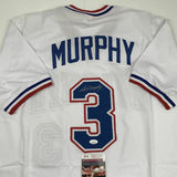 Autographed/Signed DALE MURPHY Atlanta White Baseball Jersey JSA COA Auto