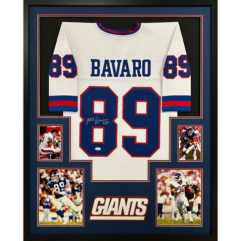 Mark Bavaro Autographed Signed Framed New York Giants White Jersey JSA
