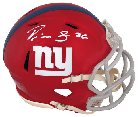 Devin Singletary Signed Giants FLASH Riddell Speed Mini Helmet - (SCHWARTZ COA)