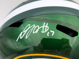 DAVANTE ADAMS AUTOGRAPHED PACKERS FLASH GREEN FULL SIZE HELMET BECKETT QR 201212