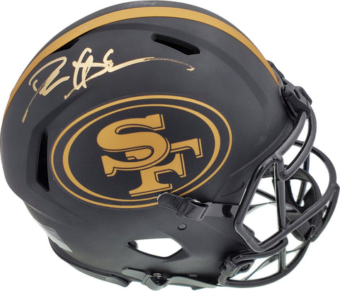 DEION SANDERS AUTO 49ERS ECLIPSE BLACK FULL SIZE SPEED HELMET BECKETT QR 194867