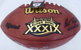 Deion Branch Autographed Wilson NFL SB Leather Football Patriots Beckett V62705