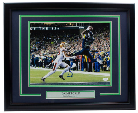 DK Metcalf Signed Framed Seattle Seahawks 11x14 Photo JSA